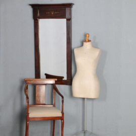 Antieke spiegels / Empire schouwspiegel in mahonie met authentiek glas, brons ornament en lijstwerk ca. 1810 (No.602126)