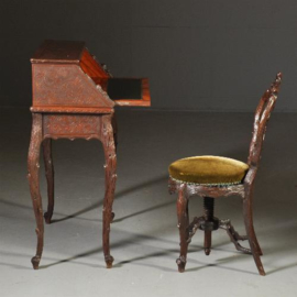 Antieke bureaus / Secretaire met verstelbare stoel ca. 1875  gemerkt: "gebr. Horrix" (No.332951)