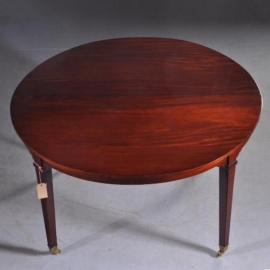 Antieke tafel / Louis Seize coulissentafel ca. 1800 tot 4,88 m. lang met 7 inlegbladen (No.911756)