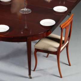 Antieke tafel / Hollandse coulissentafel in mahonie ca. 1800 voor 12/14 personen (No.571511)