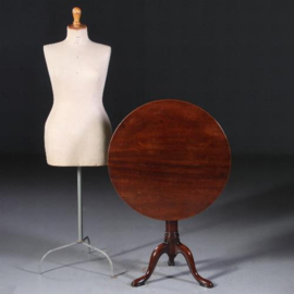 Antieke bijzettafel / wijntafel / Georgian tilttop ca. 1825 in mahonie kantelbaar blad (No.812237)
