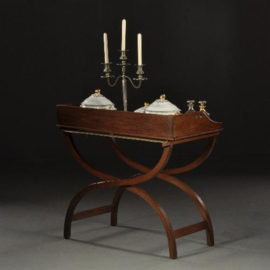 Antiek Varia / Reusachtige butlertray met inklapbaar onderstel ca. 1840 eikenhout (No.441712)