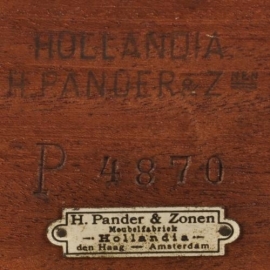 Antieke bijzettafels / bijzettafel theetafel jugendstil, "Hollandia"  Pander ca. 1890 (No.671651)