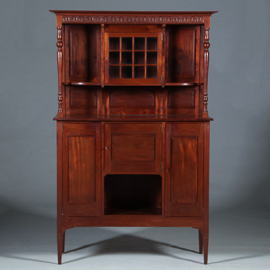 Strak en chique Hollands massief mahonie buffet ca 1895  (No.271725Z)