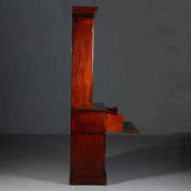 Antieke kast / Engelse boekenkast / servieskast met schrijflade ca. 1880 (No.693043)