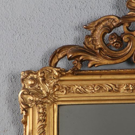 Antieke spiegels / Hollandse Damspiegel ca 1800 met authentieke gedeelde spiegel (No.851050)