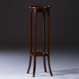 Hollandse lampetafel in strak mahonie ca. 1900 met ingelegde biesjes (No.222120)