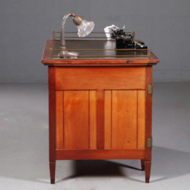 Antiek bureau / Hollands art Nouveau bureau met geldlade en postklemmen ca. 1895 (No.752832)