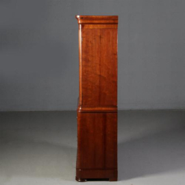 Antieke kast / Zeer klein Hollands kabinet biedermeier ca. 1820 in mahonie (No.770345)