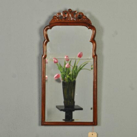 Antieke spiegels / Hollandse Soesterspiegel in notenhout met afneembaar kroontje (No.741545)