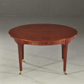 Antieke tafel / Hollandse Louis Seize coulissentafel ca. 1800 mahonie 3,67 m. lang (No.110553)