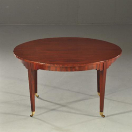 Antieke tafel / Hollandse Louis Seize coulissentafel ca. 1800 mahonie 3,67 m. lang (No.110553)