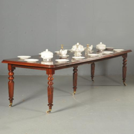 Antieke tafel / Engelse coulissentafel / pull out table ca. 1875 tot ruim 3 m. te vergroten (No.501310)