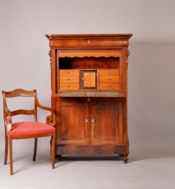 Antieke bureaus / Hollandse mahonie secretaire Willem III ca. 1875 (No.463511)