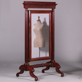 Hollandse Biedermeier passpiegel kantelbaar origineel glas ca 1825 (No.412025)