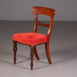 Antieke stoelen / Stel van 6 mahonie eetkamerstoelen ca. 1840 William IV / Victoriaans (No.532111)