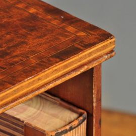 Antiek bijzettafels / Prachtige kleine Engelse tafelboekenmolen ca. 1890 met inlegwerk (No.155469)