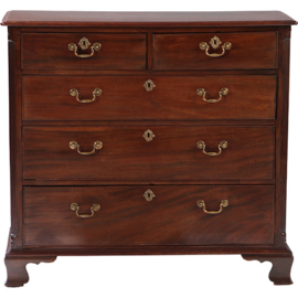 Antieke ladenkasten / Vroege Georgian commode in mahonie ca 1800 (No.893005)