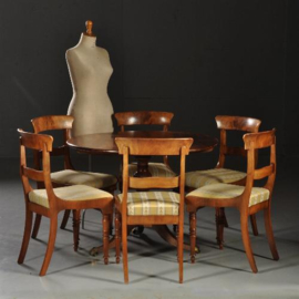 Antieke stoelen / Naar keuze: 4, 5 of 6 Victoriaanse eetkamerstoelen ca. 1850 in  mahonie    (No.450220)