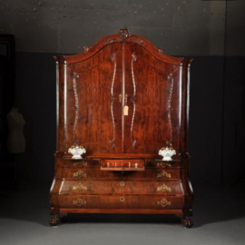 Antieke kast / Kabinet transition ca. 1790 met bureautje mahonie (No.502858)