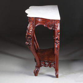 Hollands Willem III trumeau of console rijk gestoken mahonie ca 1875 (No.950315)