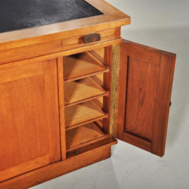 Antieke bureaus / Art Deco bureau semi partner met bijbehorende stoel ca. 1915  (No.993986)