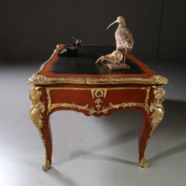 Antieke bureaus / Zeer grote schrijftafel of bureau plat in Louis Quinze stijl  ca 1930 (No.870960)