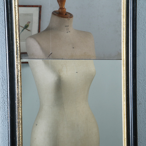 Damspiegel of Penantspiegel met gedeeld spiegelglas ca 1800 (No.290821) 1,53 m. hoog
