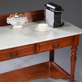 Espressomachine-tafel oorspronkelijk natuurlijk een wastafel mahonie 1870 Hollands (No.892980)