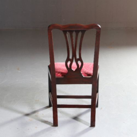 Stel van 8 solide massiefmahonie eetkamerstoelen ca. 1875, 2 met armleuningen (No.550747)