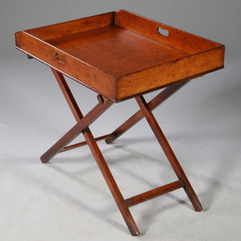 Mahoniehouten Butlertray op inklapbare standaard 1880 (No.272105)