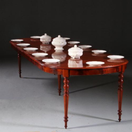 Antieke tafel / Franse Louis Philipe coulissetafel ca. 1845 ca. 12 personen (No.692454)