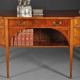 Antieke kast / Notenhouten sideboard ca. 1900 met geheime jalousie compartiment (No.281104)