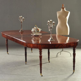 Antieke tafel / Franse coulissentafel ca. 1870 1,35 X 3,67 m. (No.200849)