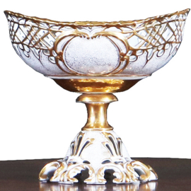 Groot tafel stuk of Piece de Milieu wit porselein met goud begin 19e eeuw (No.270160)