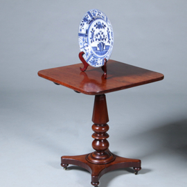 Vierkante mahonie tilttoptable wijntafel vroeg Victoriaans ca 1850 (No.450305)