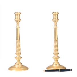 Antieke kandelaren  / Stel van 2 hoge elegante candlesticks Engeland  ca 1800 (No.900815.S)