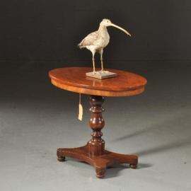 Antieke bijzettafels / wijntafels / Ovaal Willem III tafeltje / salontafeltje ca. 1870  in mahonie (No.472055)