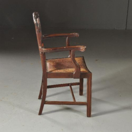 Antieke stoelen / stel van 8 mahonie ladderbacks vm Norman & Stacey 1910 bekleding naar wens (No.481843)