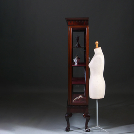 Zeer uitbundig Chippendale stijl display kabinet ca 1890 in mahonie (No.211750)