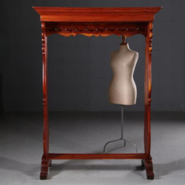 Antiek Varia / Massief mahonie Percha of vrijstaande kapstok Curaçao ca. 1885 - 18 haken (No.652061)