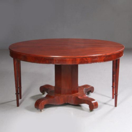 Antieke tafel / brede coulissentafel voor 20 personen Biedermeier ca. 1825 mahonie (No.693144)