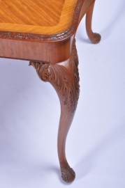 Antieke tafel / Lange elegante notenhouten eettafel of werktafel Hollands makelij omstreeks 1925 (No.542912)