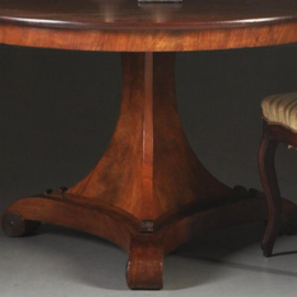 Antieke tafel / Hollandse Biedermeier sluierpoottafel in mahonie ca. 1825 (No.302851)