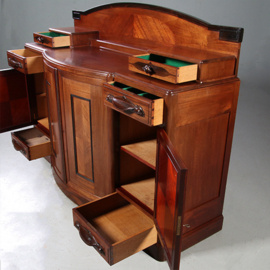 Art Deco Dressoir "t Woonhuys" ca 1920 mahonie Coromandel grepen met zeewezens  (No.960410)