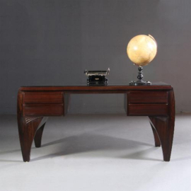 Antieke bureaus / Groot Coromandel bureau met bureaustoel Art Deco ca. 1910 (No.702548)