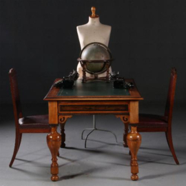 Antieke schrijftafel / Hollandse koloniale schrijftafel ca.1875 in palissander (No.780143)