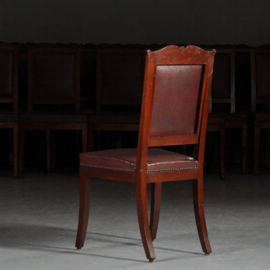 Antieke stoelen / Stel van 20 stoelen second empire ca. 1870 in mahonie stoffering naar wens (No.411564)