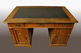 Antieke bureaus  / Hollands eikenhouten bureau Amsterdamse School (No.78298)&