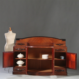 Art Deco Dressoir "t Woonhuys" ca 1920 mahonie Coromandel grepen met zeewezens  (No.960410)